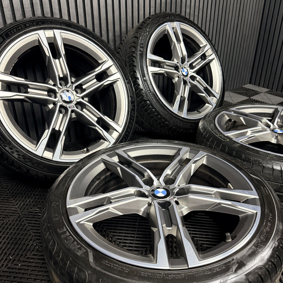 18'' BMW 1 Series 819 Grey M Sport 2 F40 F44 Alloy Wheels Tyres 8053524 Genuine