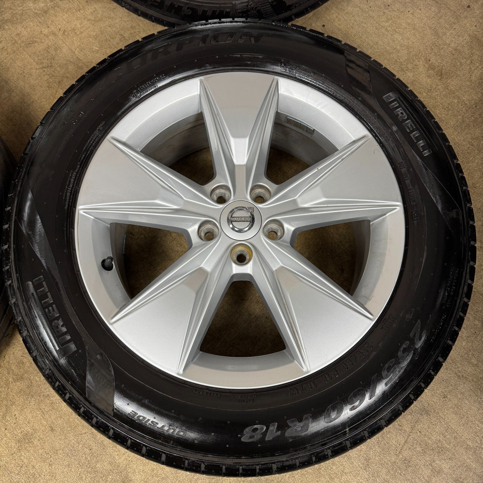 18'' GENUINE VOLVO XC60 5 SPOKE SILVER ALLOY WHEELS TYRES ALLOYS  5X108 31680200