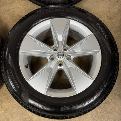 18'' GENUINE VOLVO XC60 5 SPOKE SILVER ALLOY WHEELS TYRES ALLOYS  5X108 31680200