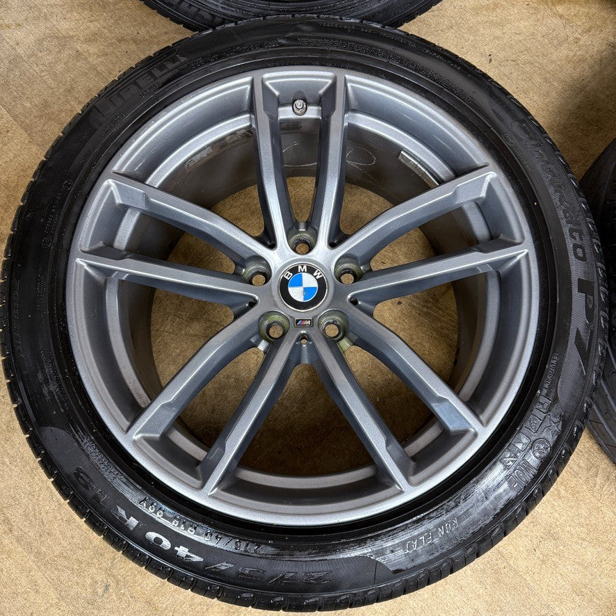18'' GENUINE BMW 5 SERIES 4 622 GREY M SPORT G30 G31 ALLOY WHEELS TYRES ALLOYS