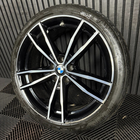 1X 19" GENUINE BMW 3 SERIES 791 M SPORT 4 G20 BLACK DC ALLOY WHEEL 8089892 FRONT