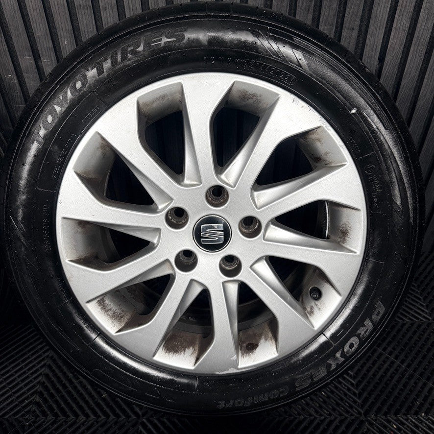 16'' Seat Leon MK3 MK2 Silver Alloy Wheels Alloys Tyres 5F0601025A Genuine