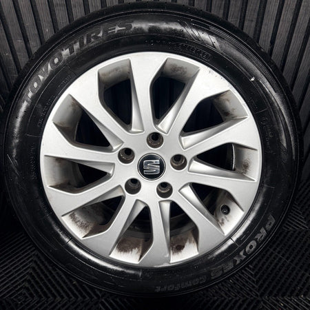 16'' Seat Leon MK3 MK2 Silver Alloy Wheels Alloys Tyres 5F0601025A Genuine