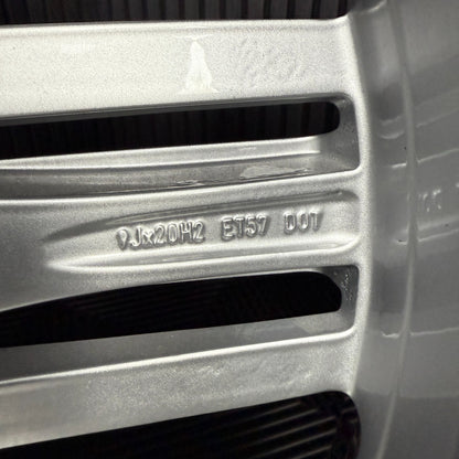 20'' GENUINE VW TOUAREG METROPOLITAN SILVER ALLOY WHEELS ALLOYS TYRES 7P6601025G