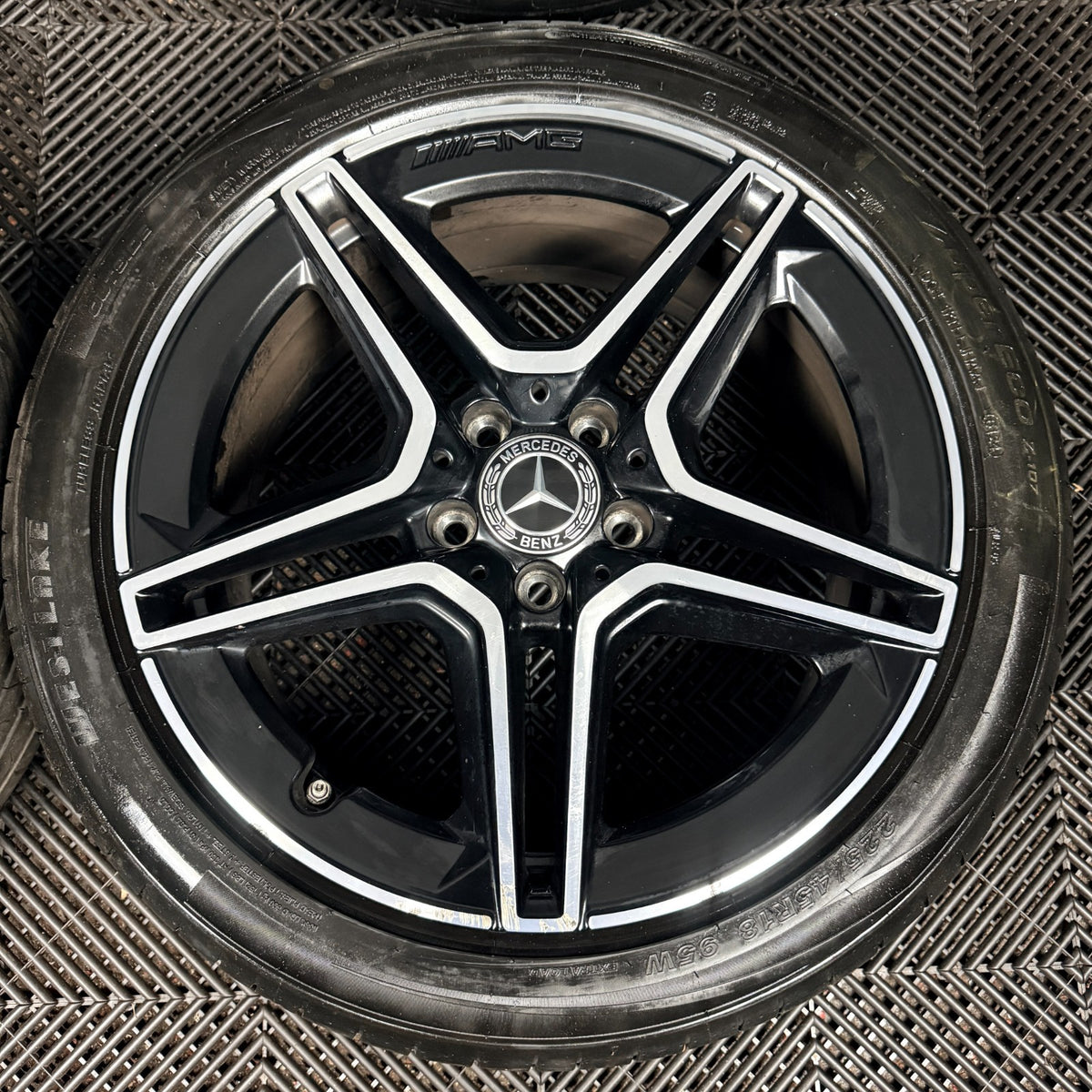 18'' Mercedes Amg A Class Cla B Black DC Alloy Wheels Tyres Alloys W177 Genuine