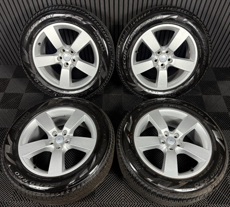 20'' GENUINE LAND ROVER DEFENDER 5 SPOKE SILVER 5098 ALLOY WHEELS TYRES ALLOYS