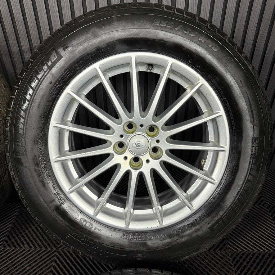 18'' GENUINE RANGE ROVER VELAR MULTISPOKE SILVER LAND ALLOY WHEELS TYRES ALLOYS