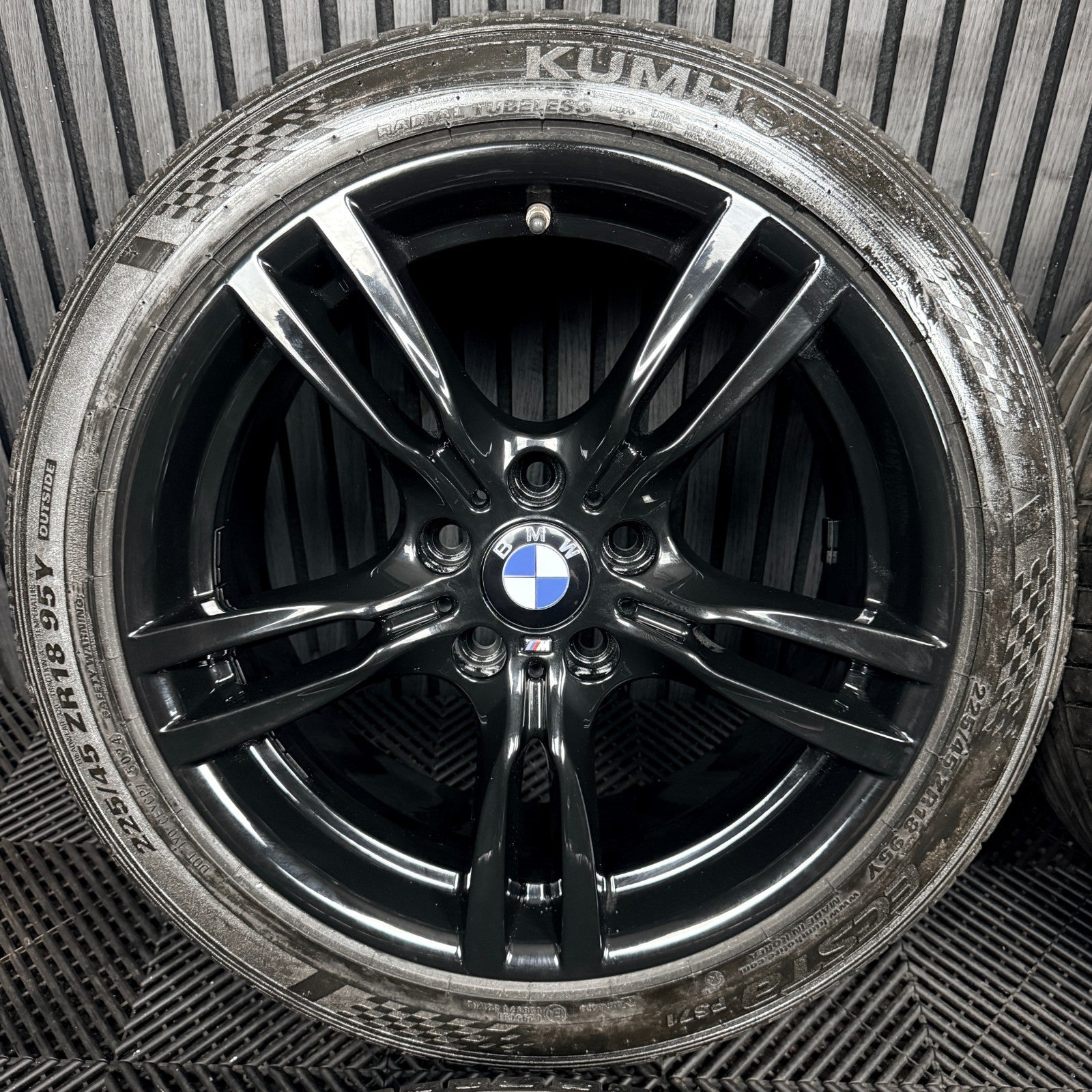 18" Bmw 3 Series 400 M Sport Black F30 F31 F32 F36 4 Alloy Tyres Wheels Genuine
