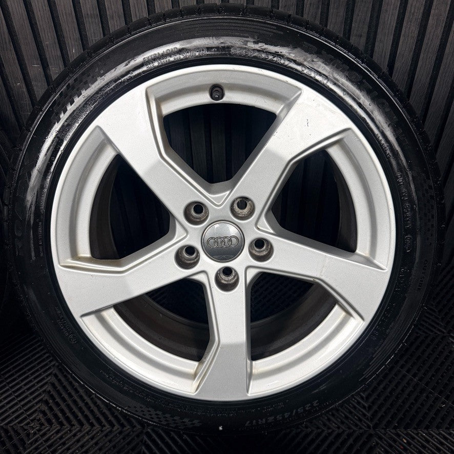 17'' Audi A3 Silver Sport 5 Spoke Wheels Alloys Tyres 8V0601025GC Genuine