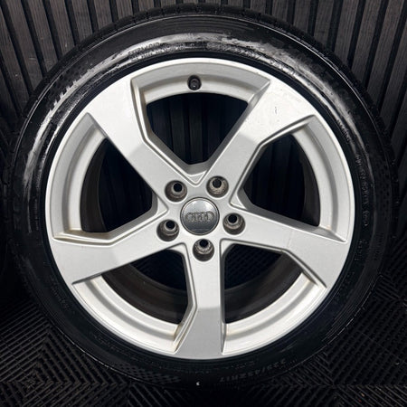 17'' Audi A3 Silver Sport 5 Spoke Wheels Alloys Tyres 8V0601025GC Genuine