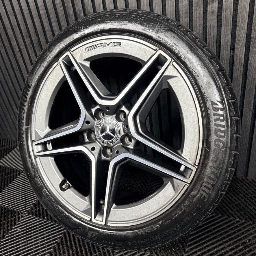 1X 18'' AMG Mercedes A Class CLA W177 Sport Alloy Wheel Tyre A1774011500 Genuine