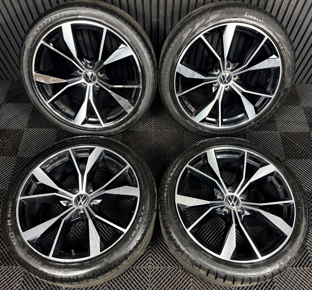 20'' VW Tiguan R Line Misano Alloy Wheels Tyres Alloys 5NA601025AH Genuine