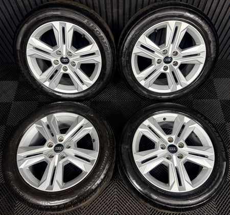 17'' Audi Q2 5 Double Spoke Alloy Wheels Tyres Alloys 81A601025AJ Genuine