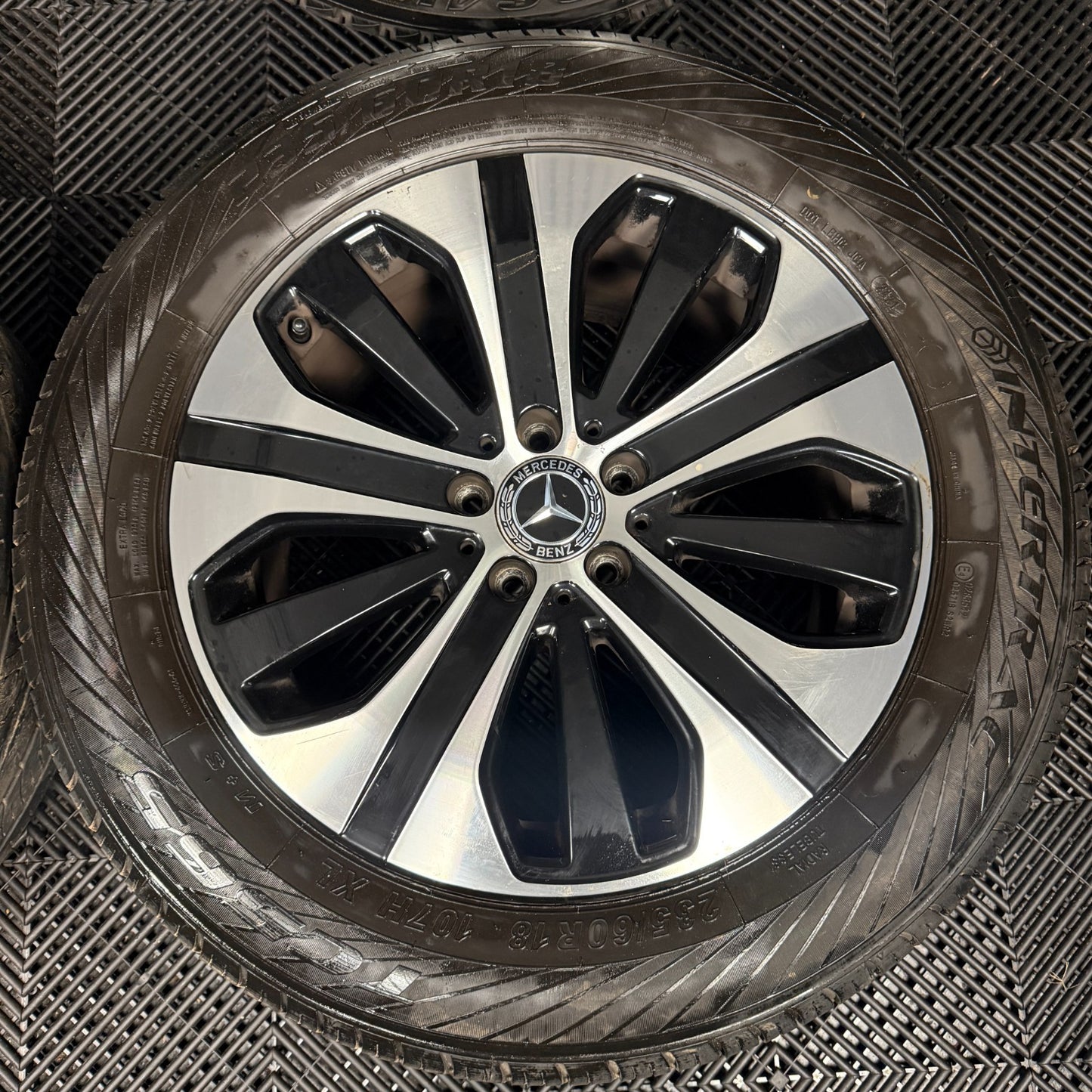 18'' GENUINE MERCEDES GLC BLACK DC ALLOY WHEELS TYRES ALLOYS A2534014600