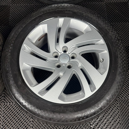 18'' GENUINE RANGE ROVER EVOQUE SILVER DISCOVERY SPORT LAND ALLOY WHEELS TYRES