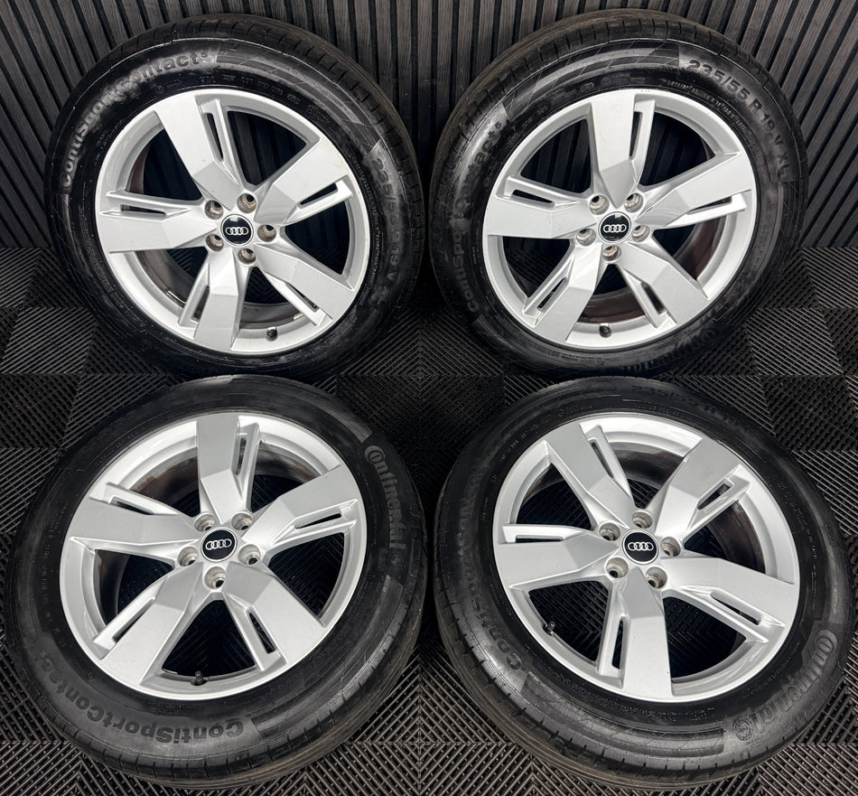 19" Audi Q5 5 Split Spoke S Line SQ5 Alloy Wheels Tyres 5X112 80A601025D Genuine