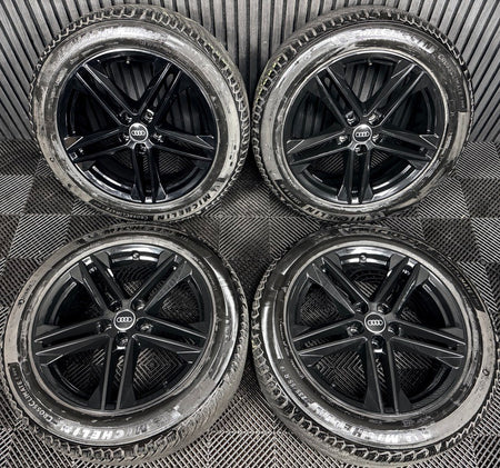 19'' Audi Q5 Black S Line Alloy Wheels Tyres 5X112 80A601025G Genuine
