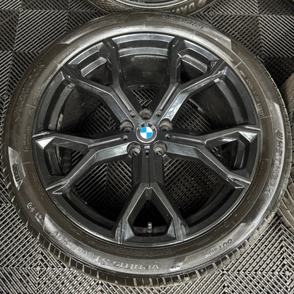 21'' GENUINE BMW X5 X6 G05 G06 741M BLACK M SPORT ALLOYS WHEELS ALLOYS TYRES