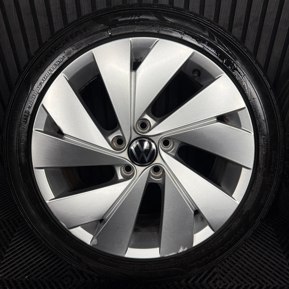 17'' GENUINE VW GOLF BELMONT MK8 MK7 MK6 ALLOY WHEELS TYRES ALLOYS 5H0601025C
