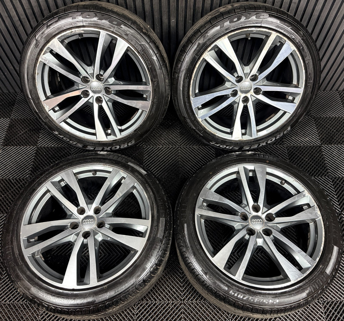 19'' Audi A6 C8 S Line 5 Double Spoke Alloy Wheels Tyres 4K0601025H Genuine