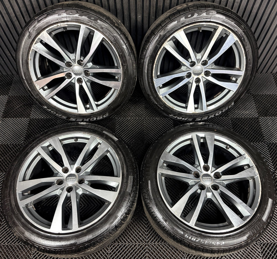 19'' Audi A6 C8 S Line 5 Double Spoke Alloy Wheels Tyres 4K0601025H Genuine