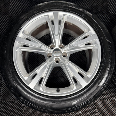 21'' Audi Q8 S Line 5 Spoke Alloy Wheels Alloys Tyres 4M8601025H Genuine