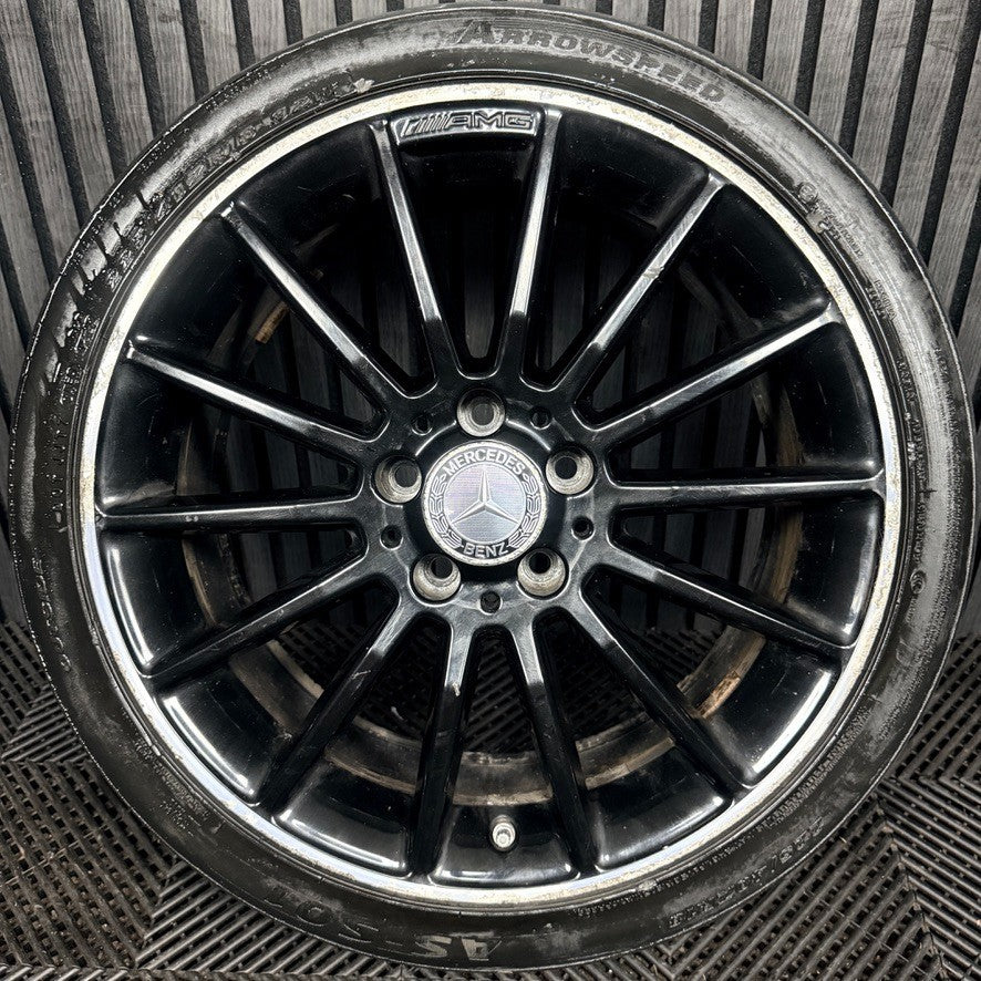 1X 18'' Mercedes AMG A Class CLA W176 Black Alloy Wheel Tyre A1764010200 Genuine