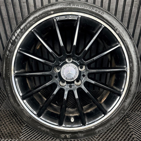 1X 18'' Mercedes AMG A Class CLA W176 Black Alloy Wheel Tyre A1764010200 Genuine