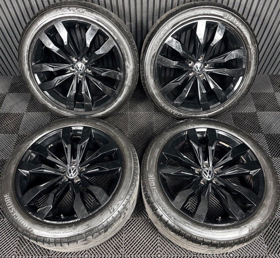 21'' VW Touareg Suzuka Black R Line Alloy Wheels Tyres Q7 760601025D Genuine