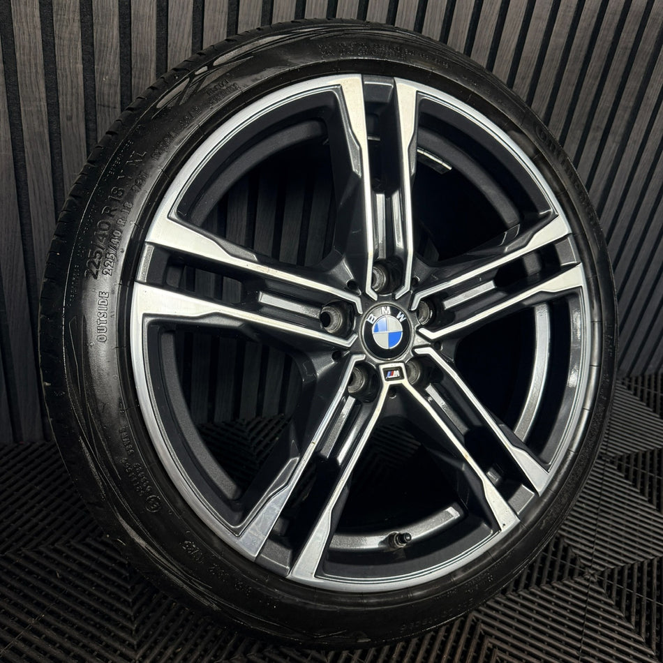 1x 18'' BMW 1 Series 819 M Sport 2 F40 F44 Alloy Wheels Tyre 8092352 Genuine OEM