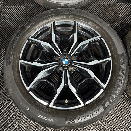 19'' GENUINE BMW X3 X4 G01 G02 887 M SPORT ALLOY WHEELS TYRES ALLOYS 7916263