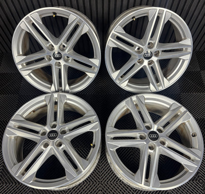 19'' GENUINE AUDI Q5 5 DOUBLE SPOKE S LINE ALLOY WHEELS A4 A3 5X112  80A601025G