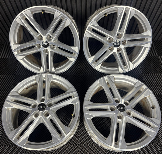 19'' GENUINE AUDI Q5 5 DOUBLE SPOKE S LINE ALLOY WHEELS A4 A3 5X112  80A601025G