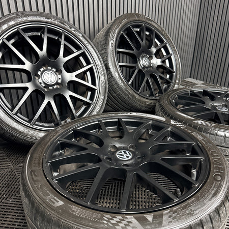 20'' VW Transporter T6 T6.1 T5 Trident Black Supermetal Alloy Wheels Tyres