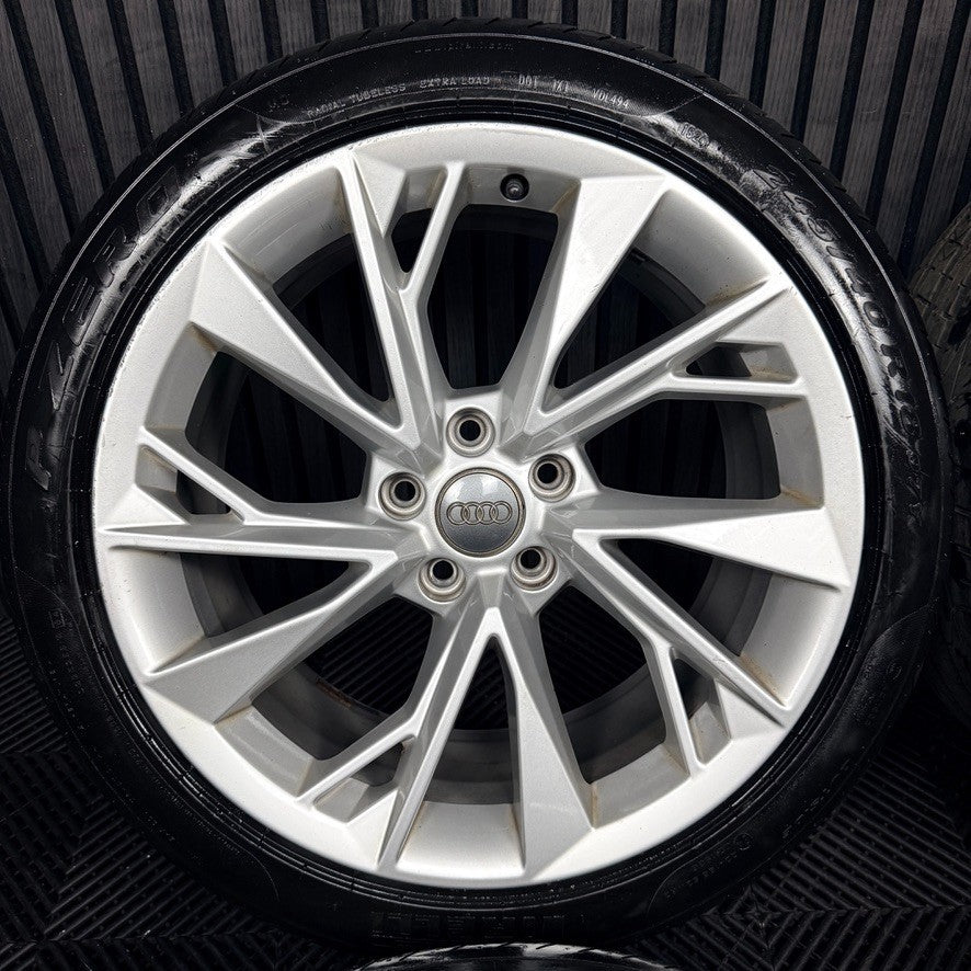 18" Audi A5 Silver Multispoke Alloy Wheels Alloys Tyres 8W0601025FM Genuine
