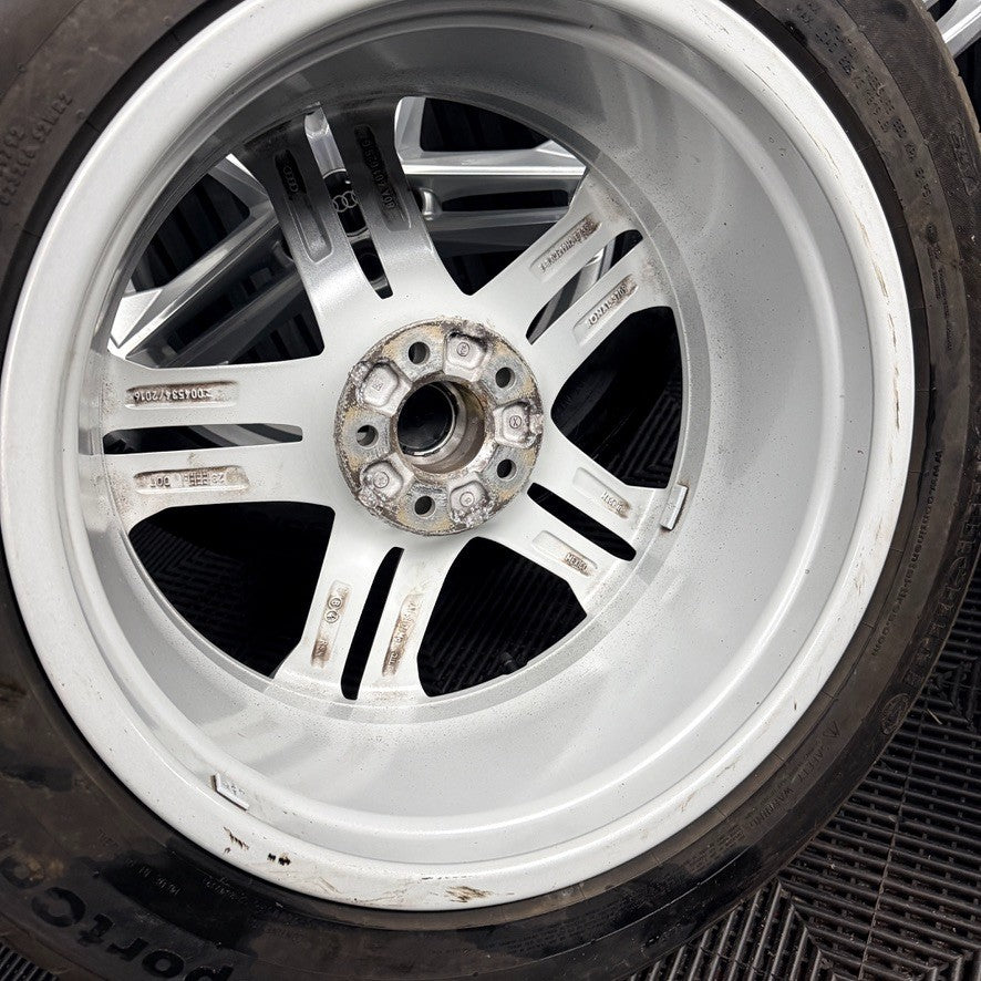19'' Audi Q5 5 Double Spoke S Line Alloy Wheels Tyres 5X112 80A601025G Genuine