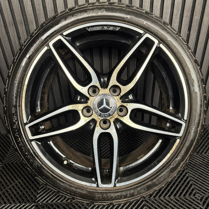 1X 18'' GENUINE AMG MERCEDES A B CLASS CLA BLACK DC ALLOY WHEEL TYRE A1764010700