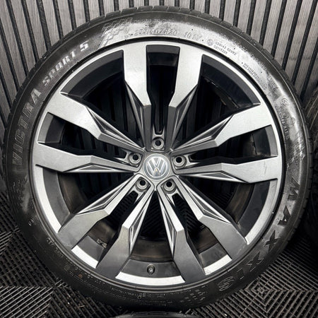 20'' VW Tiguan R Line Suzuka Grey Alloy Wheels Tyre Alloys 5NA601025G Genuine
