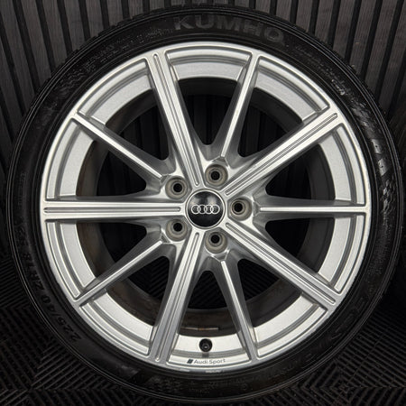18'' GENUINE AUDI A3 S LINE SILVER S3 ALLOY WHEELS ALLOYS TYRES 8Y0601025M