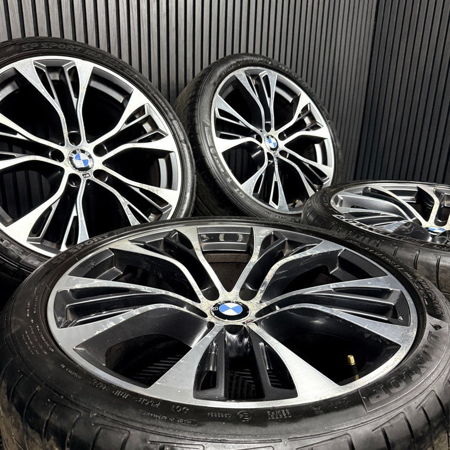 21'' BMW X5 F15 X6 F16 Style 599 Grey DC M Sport Alloy Wheels Tyres Genuine
