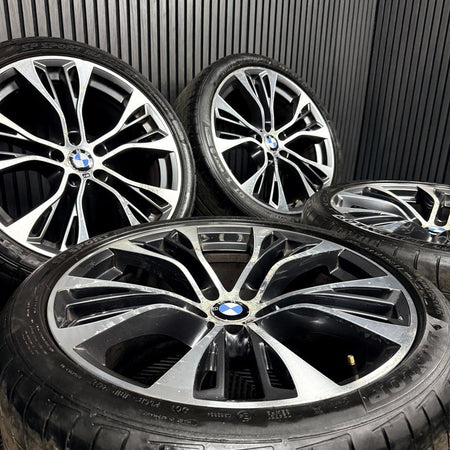 21'' BMW X5 F15 X6 F16 Style 599 Grey DC M Sport Alloy Wheels Tyres Genuine