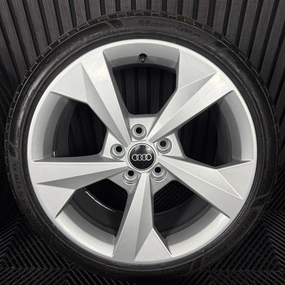 18'' GENUINE AUDI A3 S LINE SILVER ALLOY WHEELS ALLOYS TYRES S3 GOLF 8V0601025J