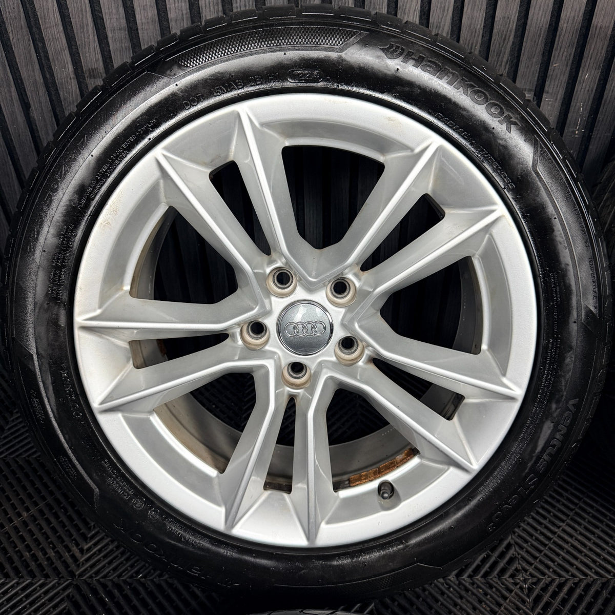 17" Audi A5 Silver Double Spoke Alloy Wheels Alloys Tyres 8W0601025AG Genuine