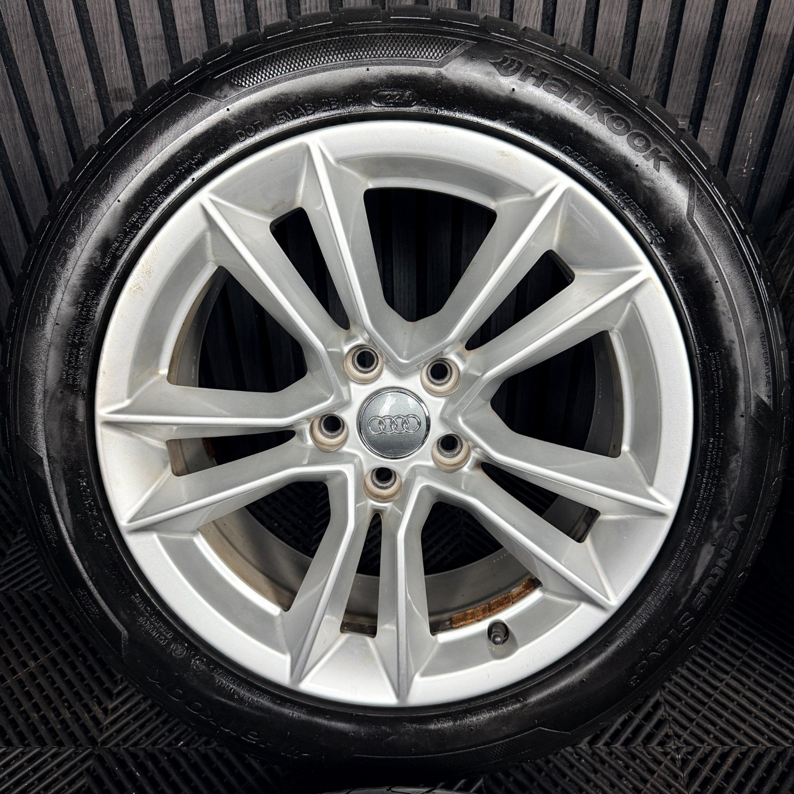 17" Audi A5 Silver Double Spoke Alloy Wheels Alloys Tyres 8W0601025AG Genuine