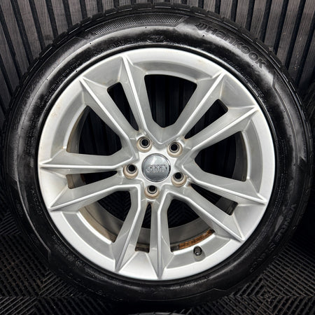 17" Audi A5 Silver Double Spoke Alloy Wheels Alloys Tyres 8W0601025AG Genuine