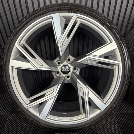 22" GENUINE AUDI RS6 RS7 TRAPEZ 4K RS 5 SPOKE ALLOY WHEELS TYRES 4K0601025S