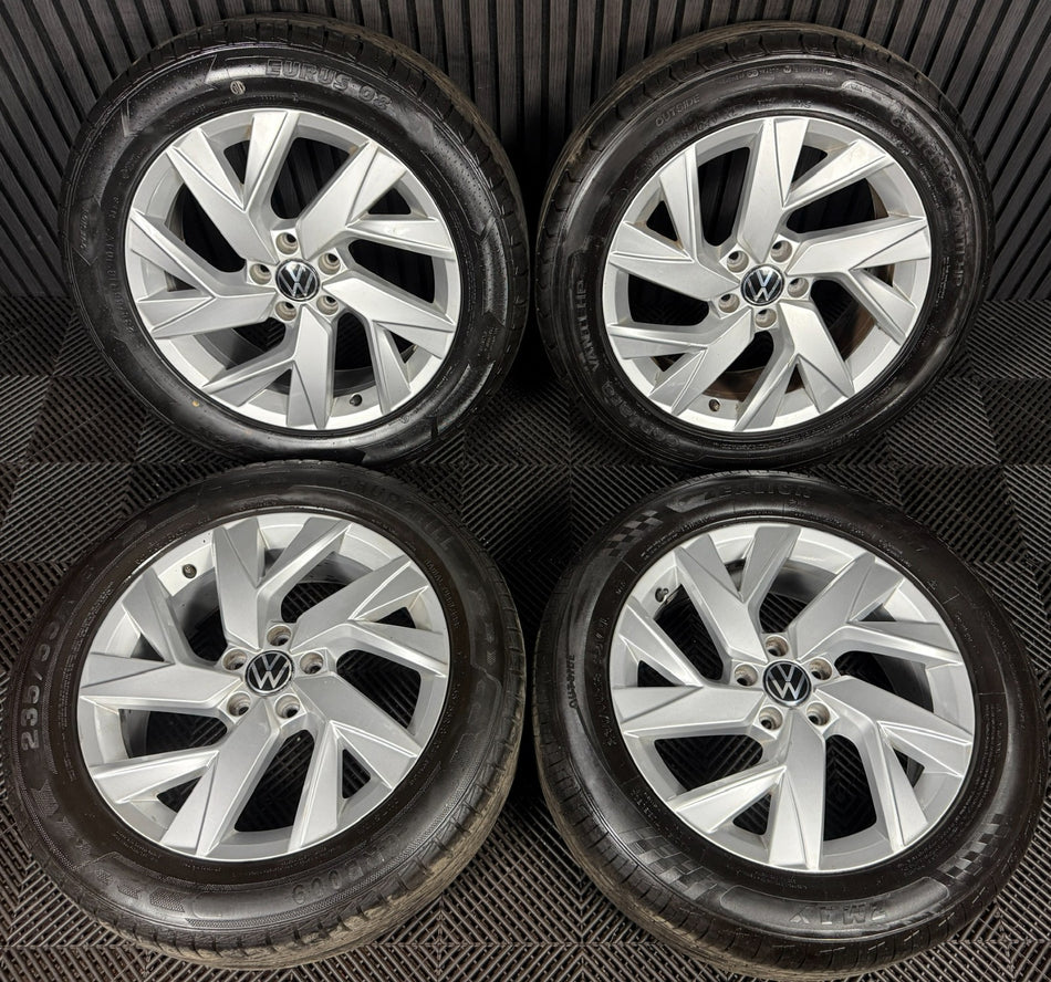 18'' Vw Tiguan Frankfurt Mk2 Alloy Wheels Tyres Alloys 5NA601025AD Genuine