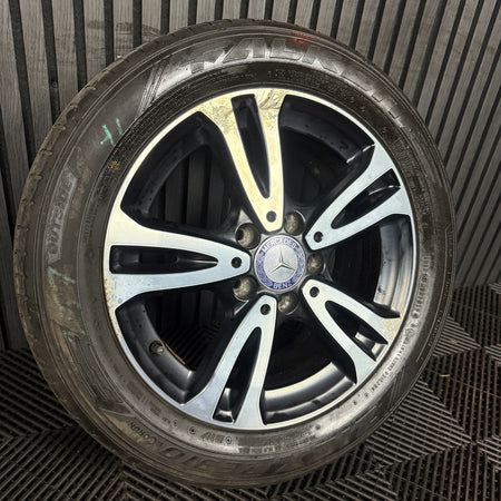 1X 16'' GENUINE MERCEDES A B CLASS CLA BLACK DC ALLOY WHEEL TYRE A2464010000