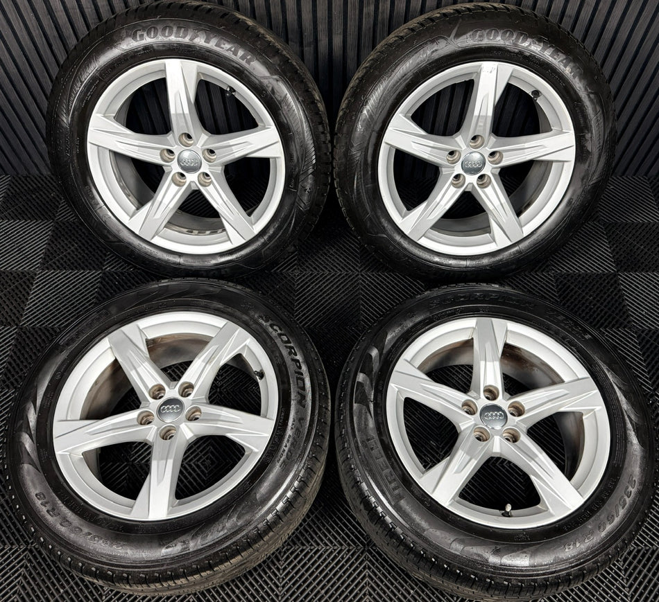 18'' Audi Q5 5 Spoke Alloy Wheel Tyres 80A601025BE Genuine