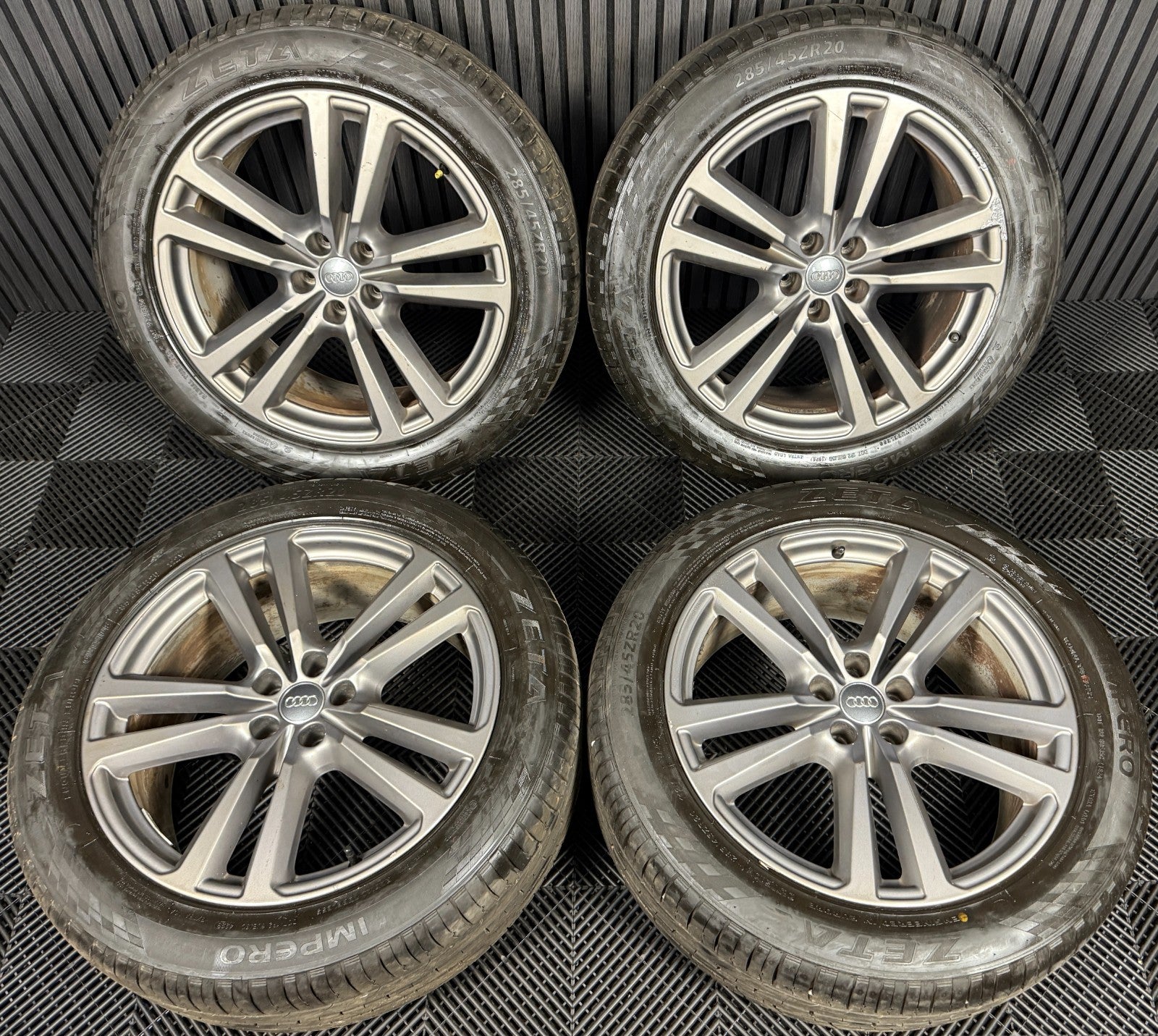 20'' GENUINE AUDI Q7 S LINE 5 DOUBLE SPOKE ALLOY WHEELS ALLOYS TYRES 4M0601025H